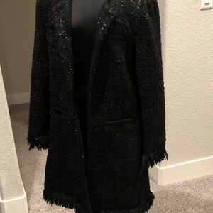 Vertigo Paris Black Textured Women's Blazer